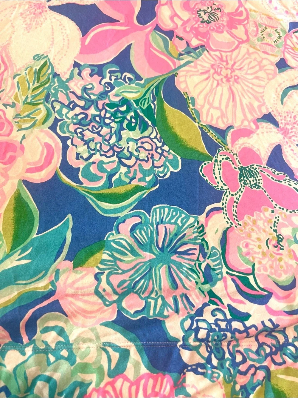 Lilly Pulitzer Pink Blue Floral Shift Dress, Size Medium - Picture 8 of 9